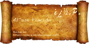 Ősze Placida névjegykártya